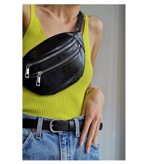 belt bag waist packs for women designer brand Luxury bag High Quality crocodile women PU leather bag Fanny Pack message bag