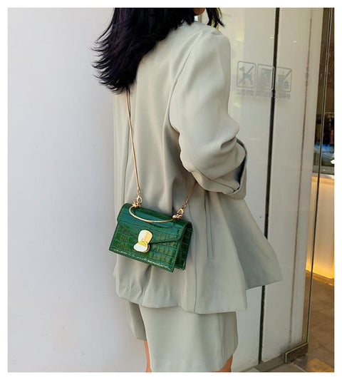 Stone pattern PU Leather Crossbody Bags For Women 2020 Mini Shoulder Bag With Metal Handle Lady Travel Handbags Totes